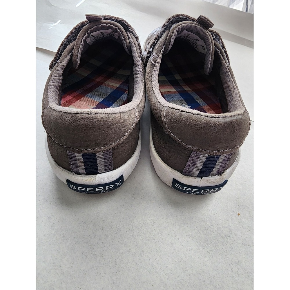 Sperry Shoes Sz 7.5 Toddler Boys' Brown Slip-On Boat Shoes - Picture 3 of 4